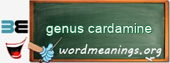 WordMeaning blackboard for genus cardamine